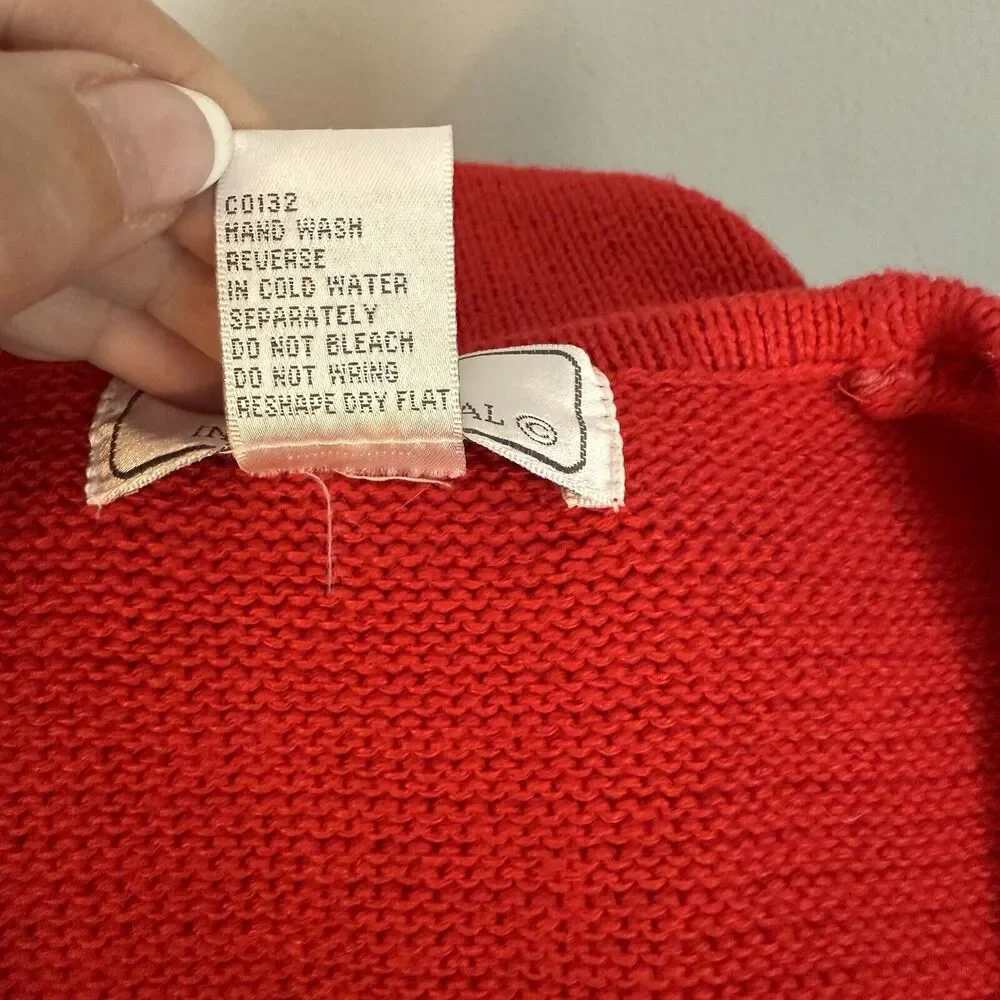 VTG Lisa International Sz PM Ugly Christmas Sweater Vest‎ Real Jingle Bells Snow